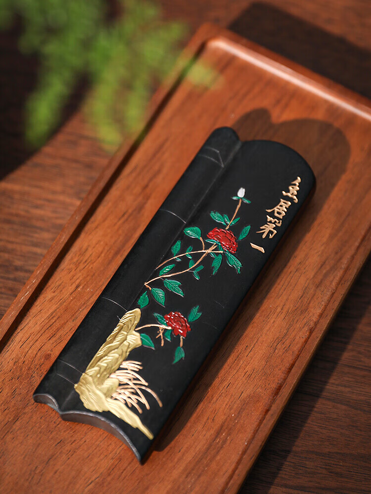 西泠印社 收藏级油烟墨 老墨块高档古徽墨礼品礼物送礼 文房四宝墨锭墨条大块墨程君房老墨版 唤卿呼子谓多事（龟裂效果）