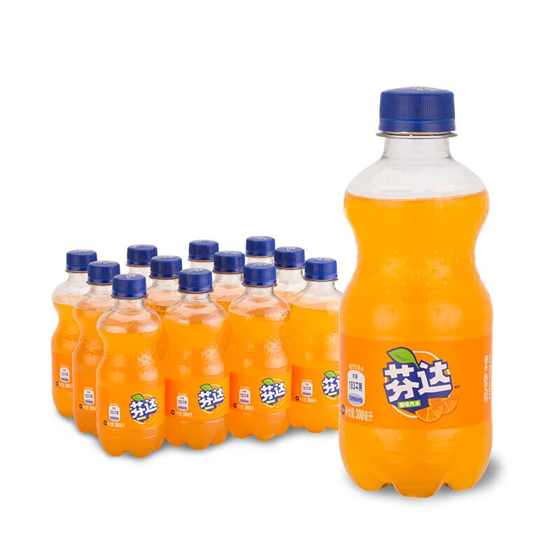 可口可乐 300ml雪碧芬达零度美汁源果粒橙可乐汽水碳酸饮料整箱迷你装