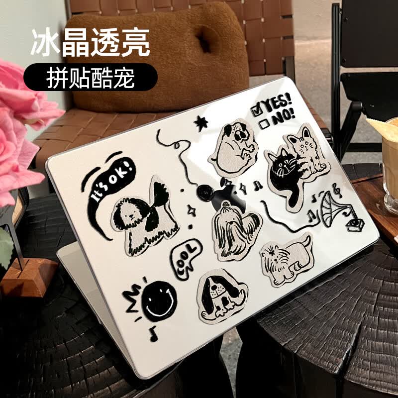 MOROCK【2025新品】适用苹果macbookair13保护壳13英寸pro笔记本14外壳mac电脑轻薄m3配件13.6透明套m2 拼贴酷宠 Air(13.3寸)A2337/A2179