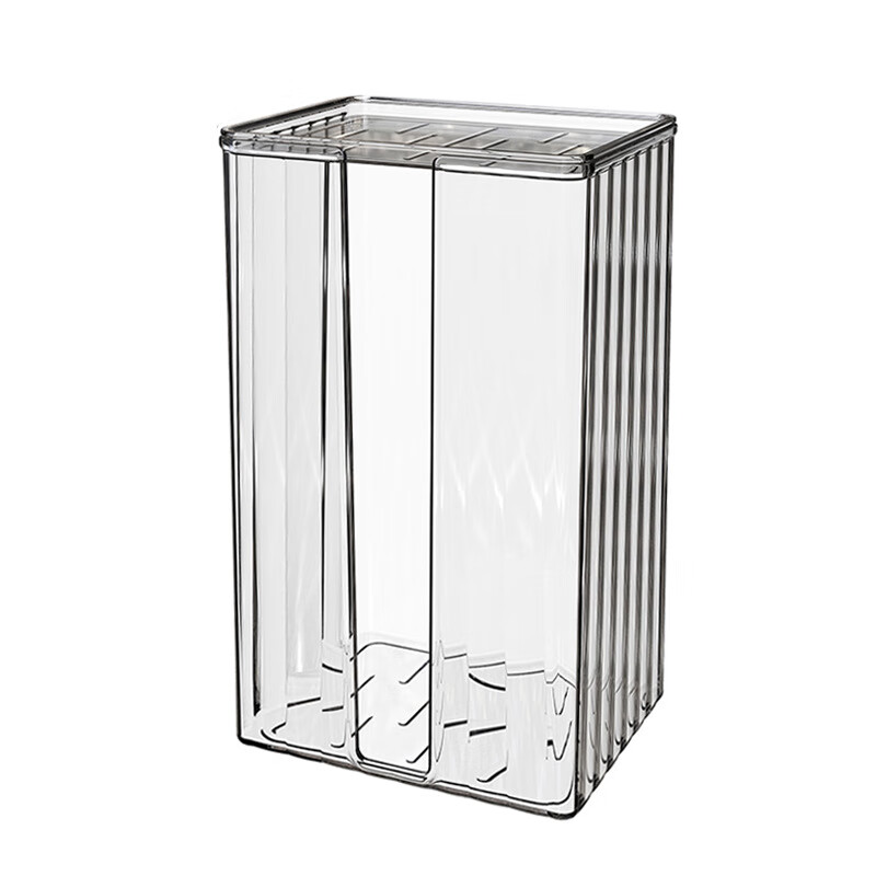 【直发】纸巾盒壁挂式免打孔抽纸盒卫生间厕所防水洗脸巾轻奢收纳 透灰 带盖