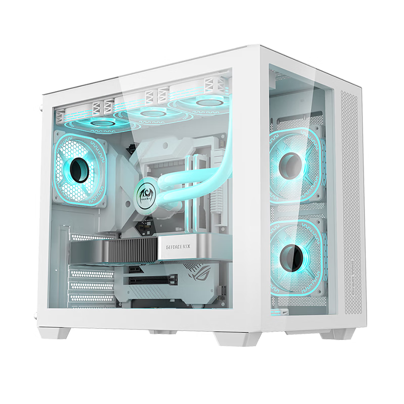 长城（Great Wall） 长城冰霜T5海景房机箱（MATX/双面全景玻璃/9风扇位/240水冷） 海王星T7W白色炫彩版