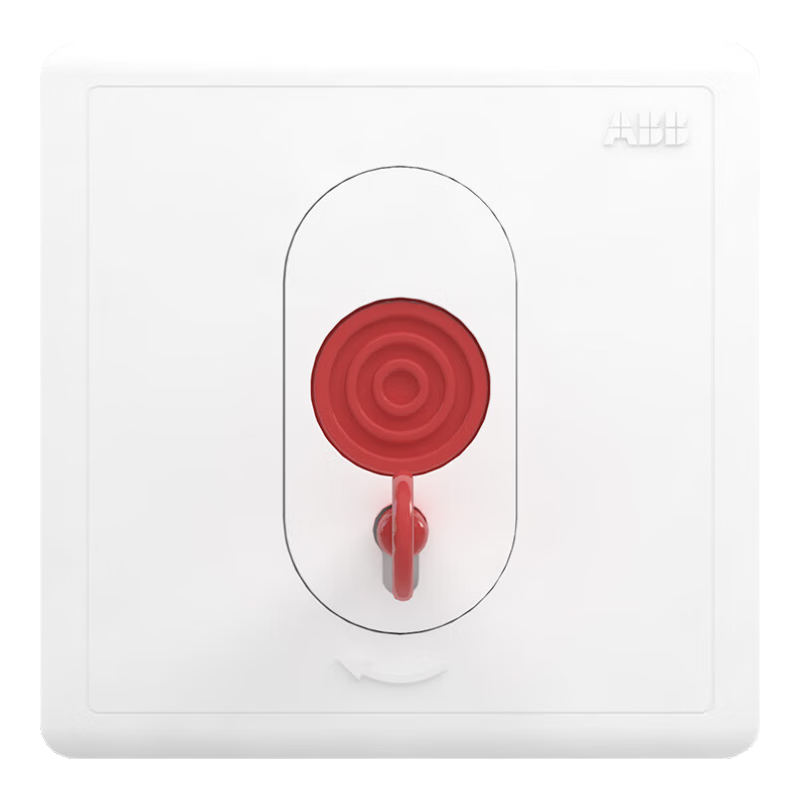 ABB開(kāi)關(guān)插座面板 遠(yuǎn)致系列白色86型SOS求救墻壁報(bào)警開(kāi)關(guān) AO419