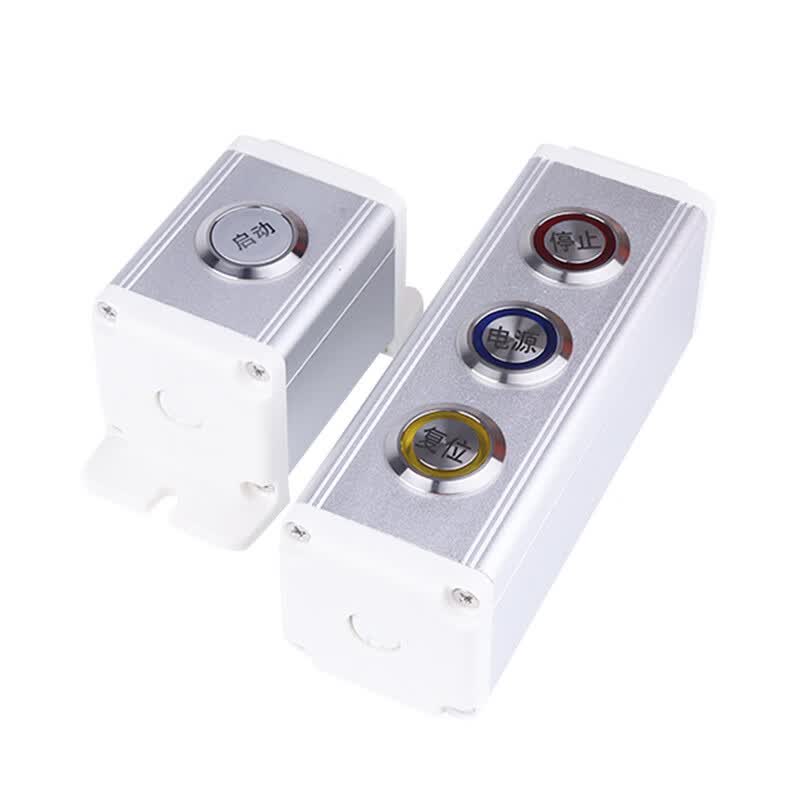 金属按钮盒 铝合金金属盒按钮接线盒 16/19/22mm防水户外盒 金属按钮