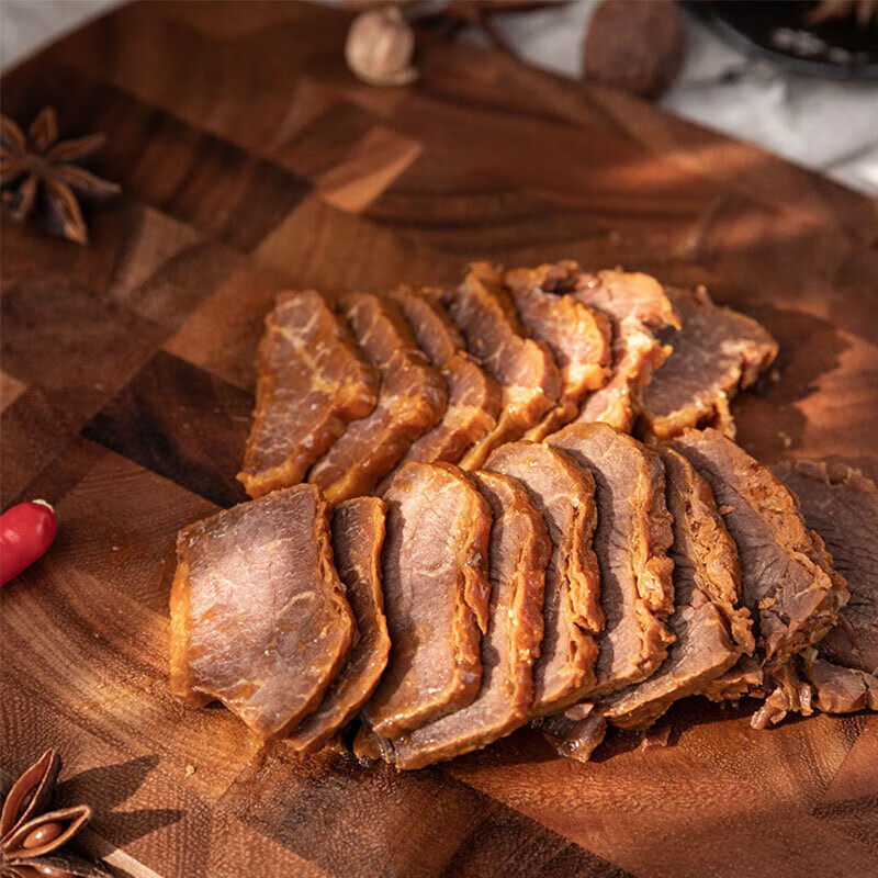 三珍斋五香酱牛肉熟食卤味即食红烧牛肉干真空冷吃 牛肉100g*10袋
