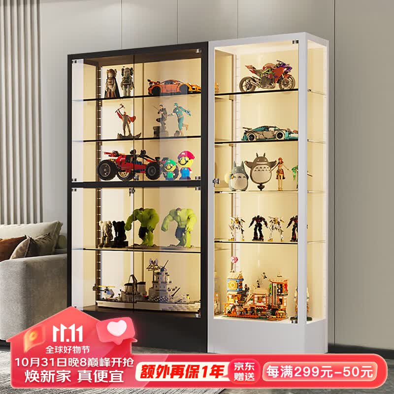 永苒展示柜手办柜高达玩具乐高储物柜模型透明玻璃展柜收纳陈列柜 【精品款】双门五层80*40*180cm怎么样,好用不?