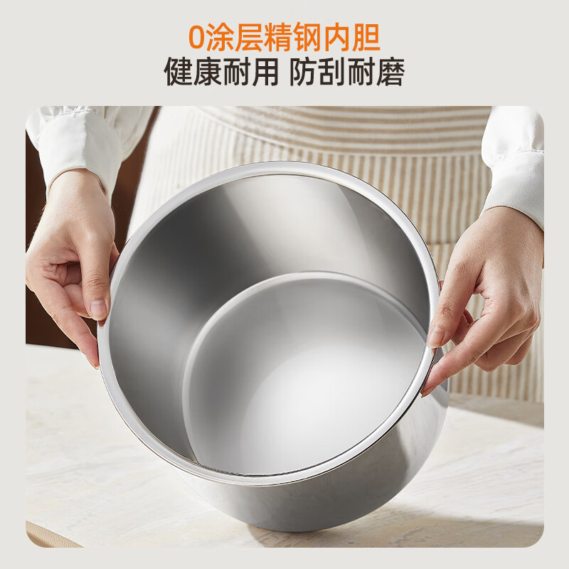 华帝(VATTI)0涂层电压力锅6L大容量全自动智能预约家用304不锈钢内胆电高压锅4-8人 304不锈钢无涂层内胆 6L