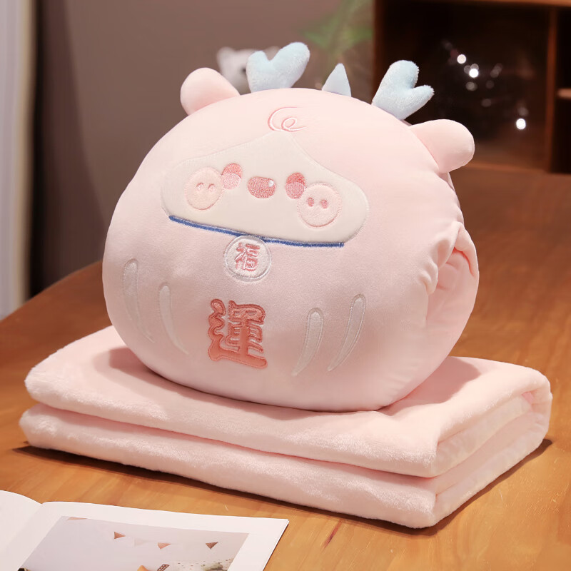 拍拍虎暖手抱枕两用被子冬天暖手捂玩偶三合一可爱2024年生肖龙年吉祥