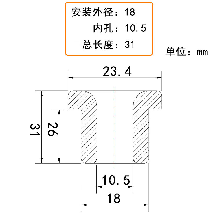 GJXBP定制95陶瓷眼氧化鋁絞線機(jī)耐磨瓷口磁頭瓷頭圓形圈漆包線穿線過(guò)線 小外徑18*孔10.5*總高31(單個(gè)