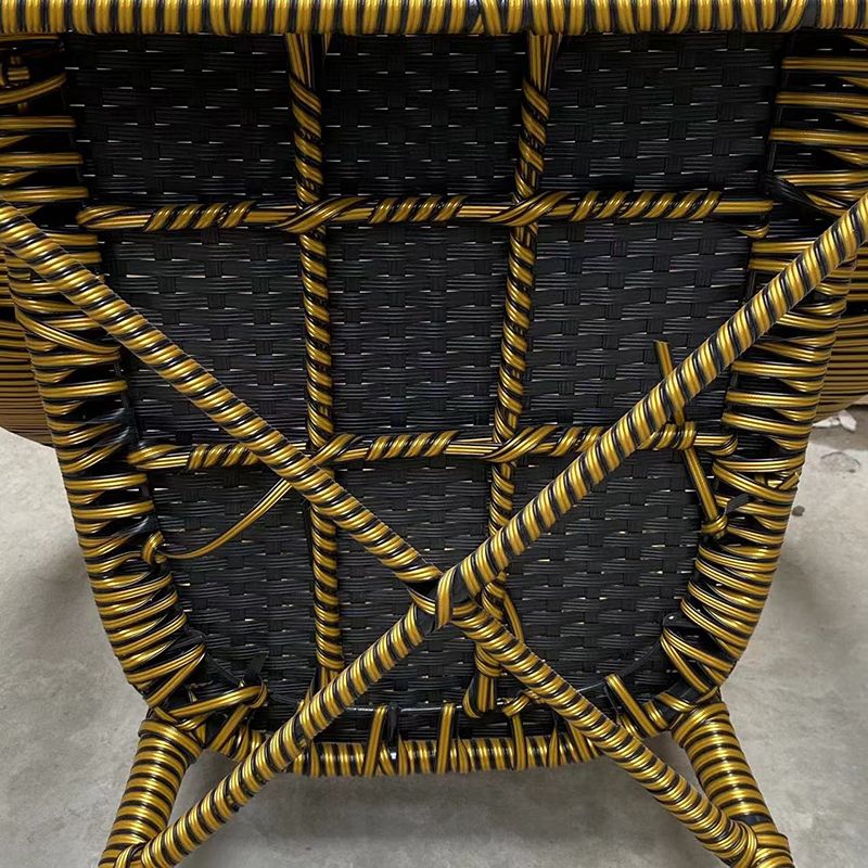 朵貌德国品质加大加固款带扶手椅子靠背椅藤编椅子室外椅子午休PE手工 黑棕色- 2把加大加固藤椅