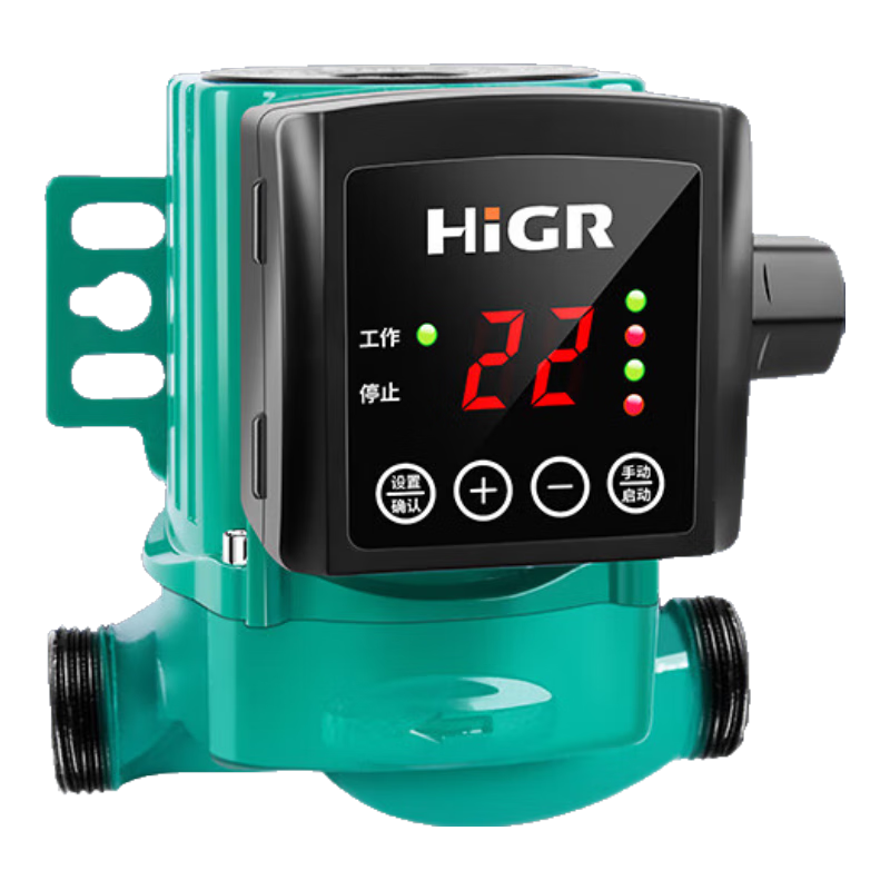 恒格爾循環(huán)泵地暖暖氣回水智能溫控一體熱水增壓泵屏蔽泵管道水泵 WKPB-325W/1寸（數(shù)顯一體）