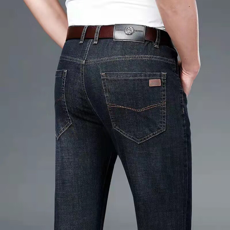 诺贝尔保罗(nobolpaul)牛仔裤男2024春秋季新款厚款弹力商务男士式