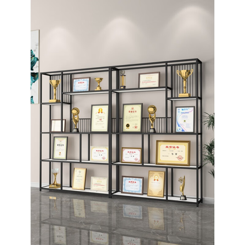 晴壁办公室隔断柜荣誉证书奖牌陈列柜办公室商用宣传荣誉墙奖状体育摆