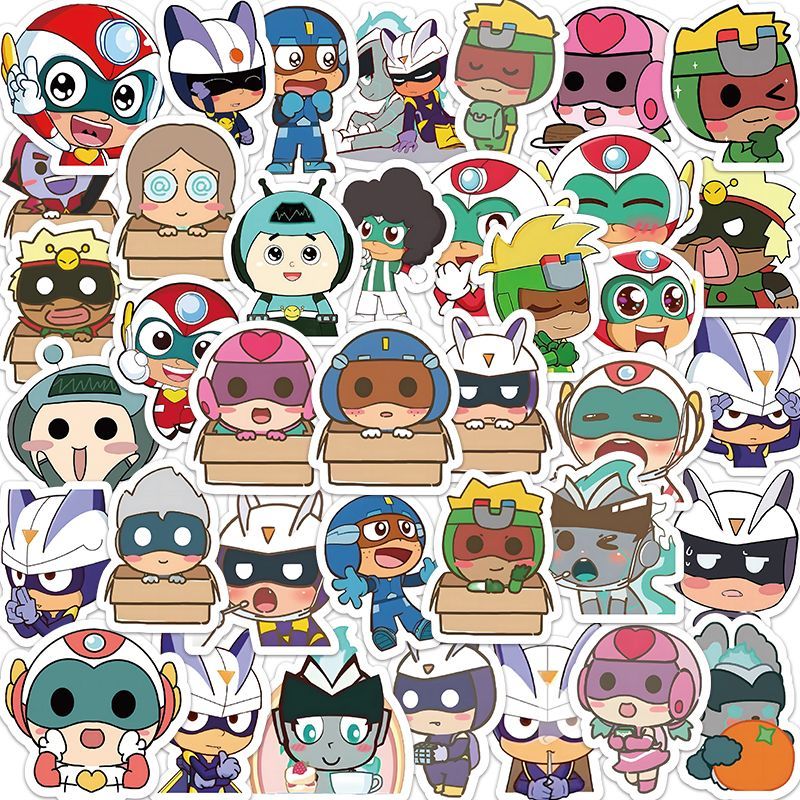 薇欧漫开心超人贴纸新款小心伽罗甜心超人动漫周边diy手机手账装饰 62