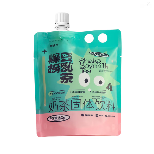 果遇茶豆乳茶阿萨姆奶茶冲泡无蔗糖速溶冲饮料固体袋装爆摇下午奶茶