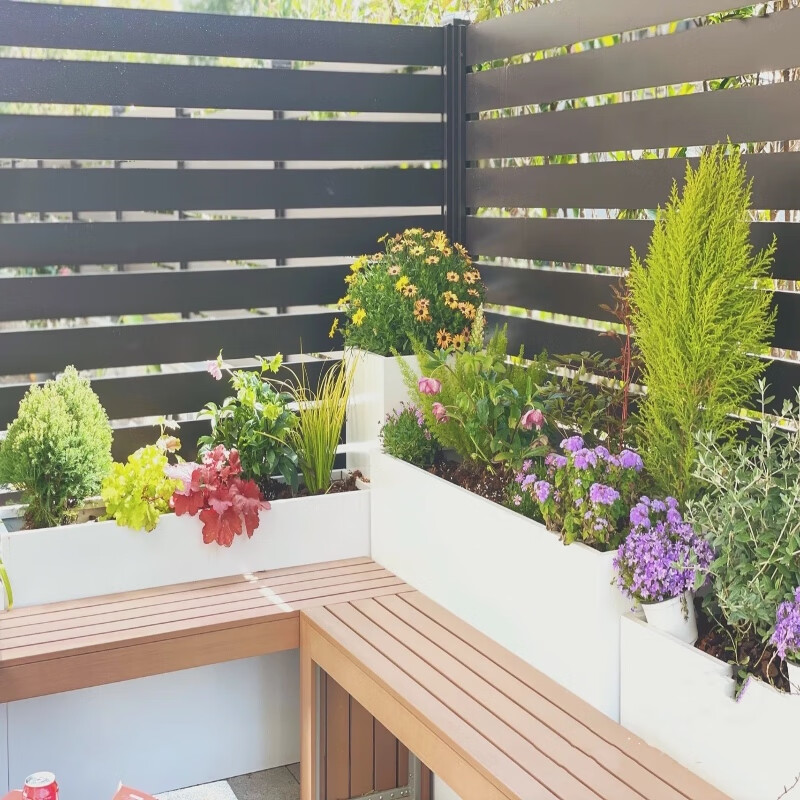 众恩花园铁艺座椅组合花园花池长椅庭院花槽露台花坛定制 款式颜色