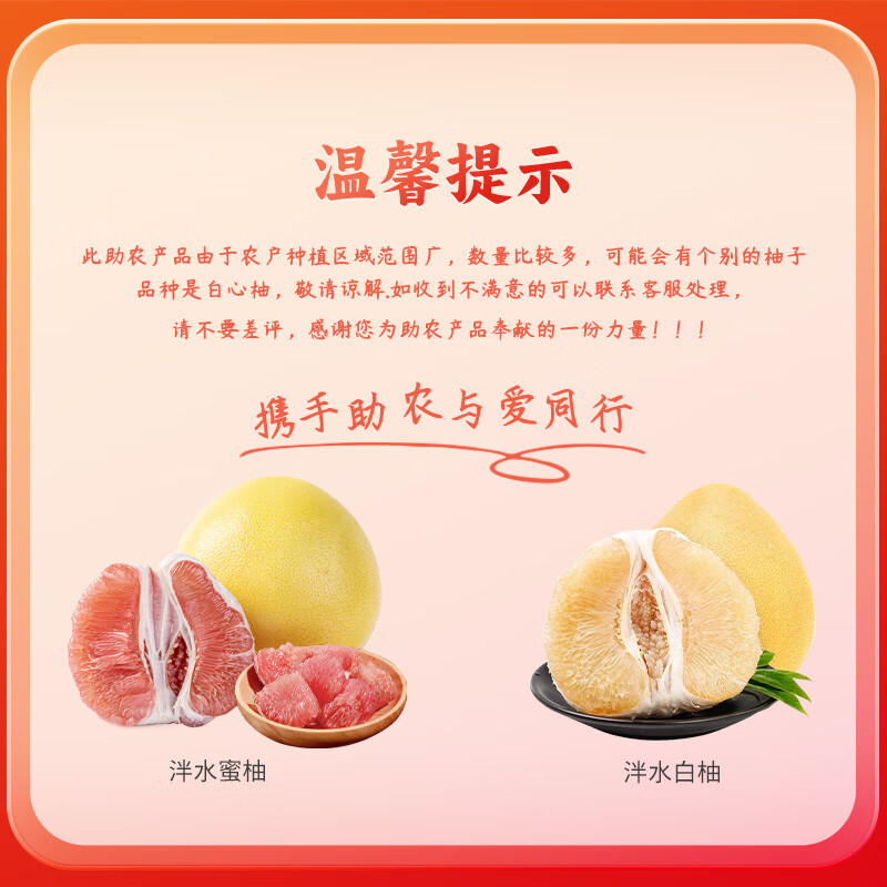 黔婆婆红心柚子 水果国产当季新鲜甜柚子蜜柚脆甜多汁水果 约4-6斤(两个柚子)