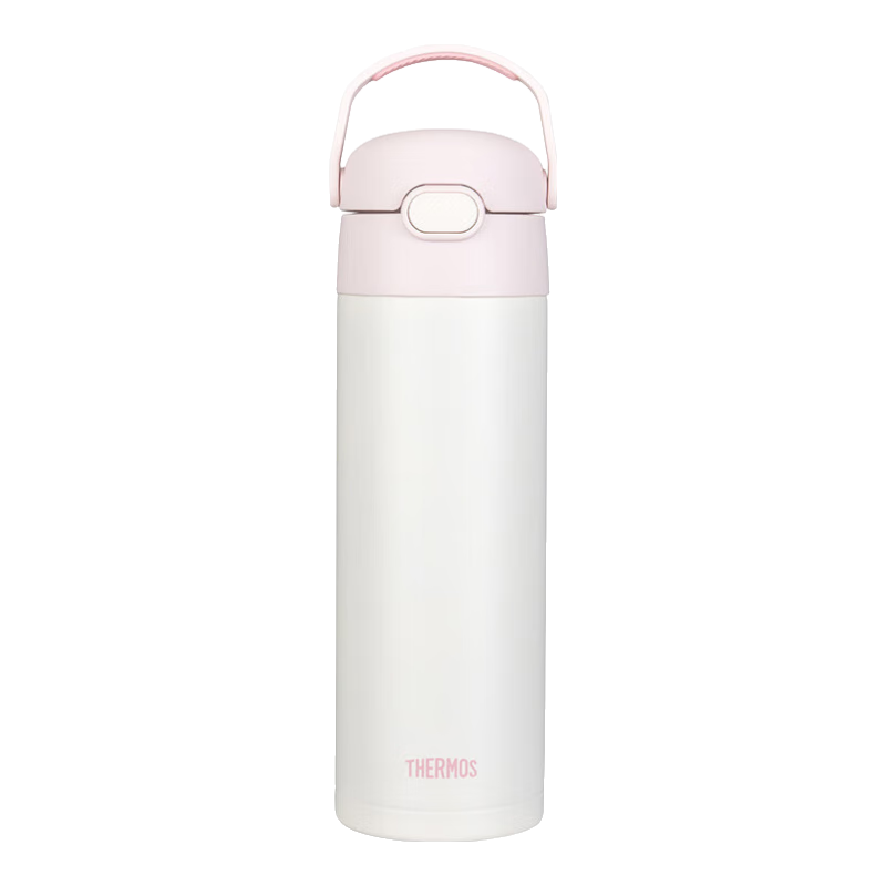 膳魔师儿童水杯316l不锈钢吸管杯手提直身杯学生保温杯喝水杯子便携TCKL 【淡粉色】吸管杯500ml
