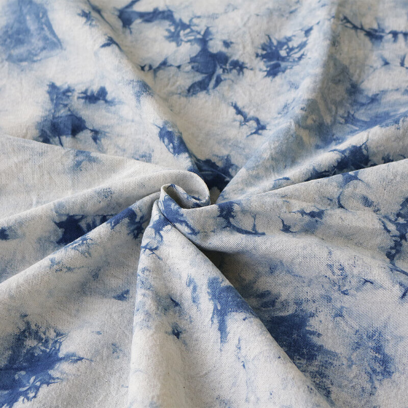 萌依儿云南扎染布桌布云南大理扎染布纯棉帆布餐桌沙发盖布桌布台布