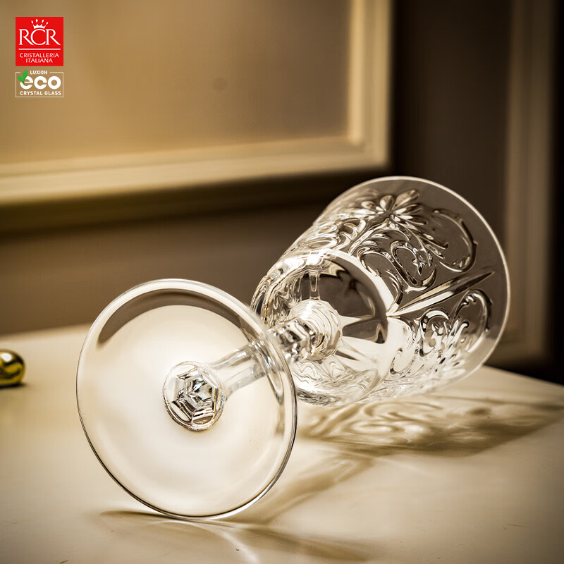 RCR 意大利进口水晶玻璃红酒杯葡萄酒杯高脚杯中秋送礼复古风酒杯 【图腾】葡萄酒杯 290ml 2只