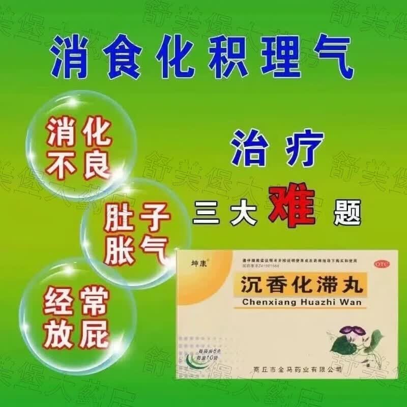 坤康 沉香化滞丸 6g*10袋 用于理气化滞 饮食停滞 胸腹胀满 1盒装