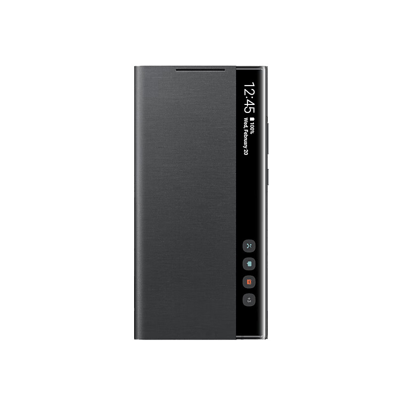 三星（SAMSUNG）原装适配三星Note20ultra手机壳新款note20智能视窗镜面翻盖保护 黑色 三星GalaxyNote20Ultra