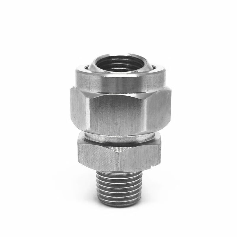 304不锈钢球形万向接头喷嘴头万向节转换接头4分水管旋转接头 1分18外