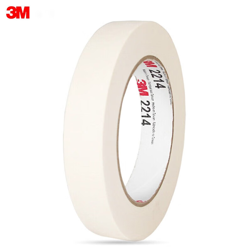 3M 2214白色美纹纸胶带 汽车喷涂遮蔽 10毫米宽50米长0.085毫米厚