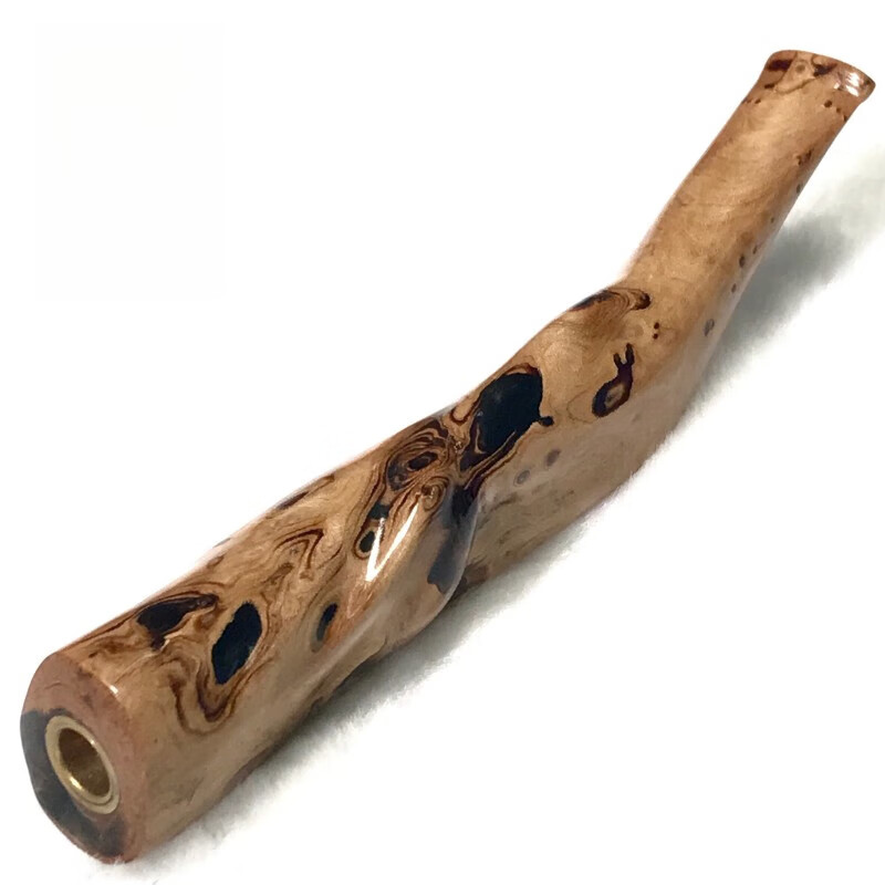 luxfo天然海柳烟嘴血柳烟嘴烟斗火焰纹男士礼物文玩收藏盘玩