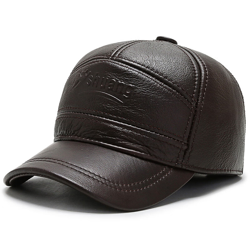 艾诗甜大老板皮帽男士鸭舌帽春秋加厚款七片休闲户外潮流单帽皮帽子