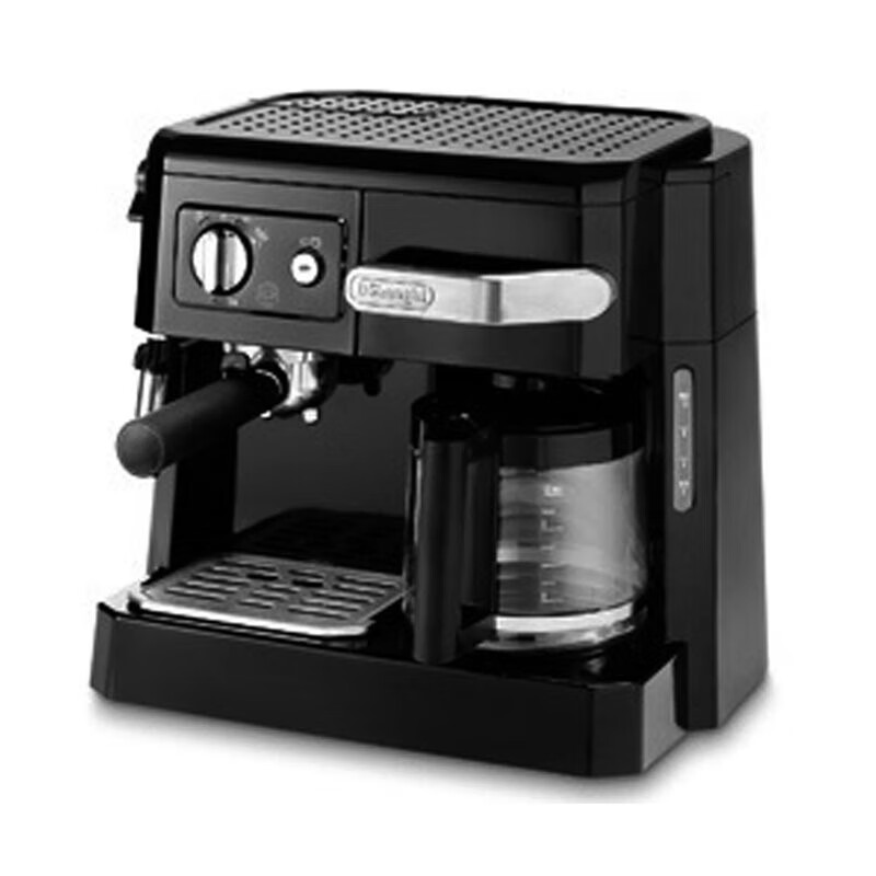 德龙(delonghi)bco410家用咖啡机泵压滴滤意式美式咖啡壶办公室 黑色