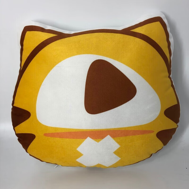 好沐音团子按摩抱枕小虎牙表情包枕公仔火锅抱枕靠垫游戏直播抱枕