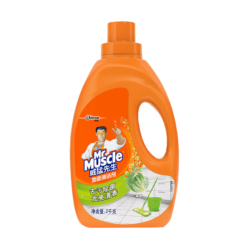威猛先生（Mr Muscle）  地板磚清潔劑 瓷磚除菌除垢 濃縮配方 地板清潔劑  草本香型 2kg