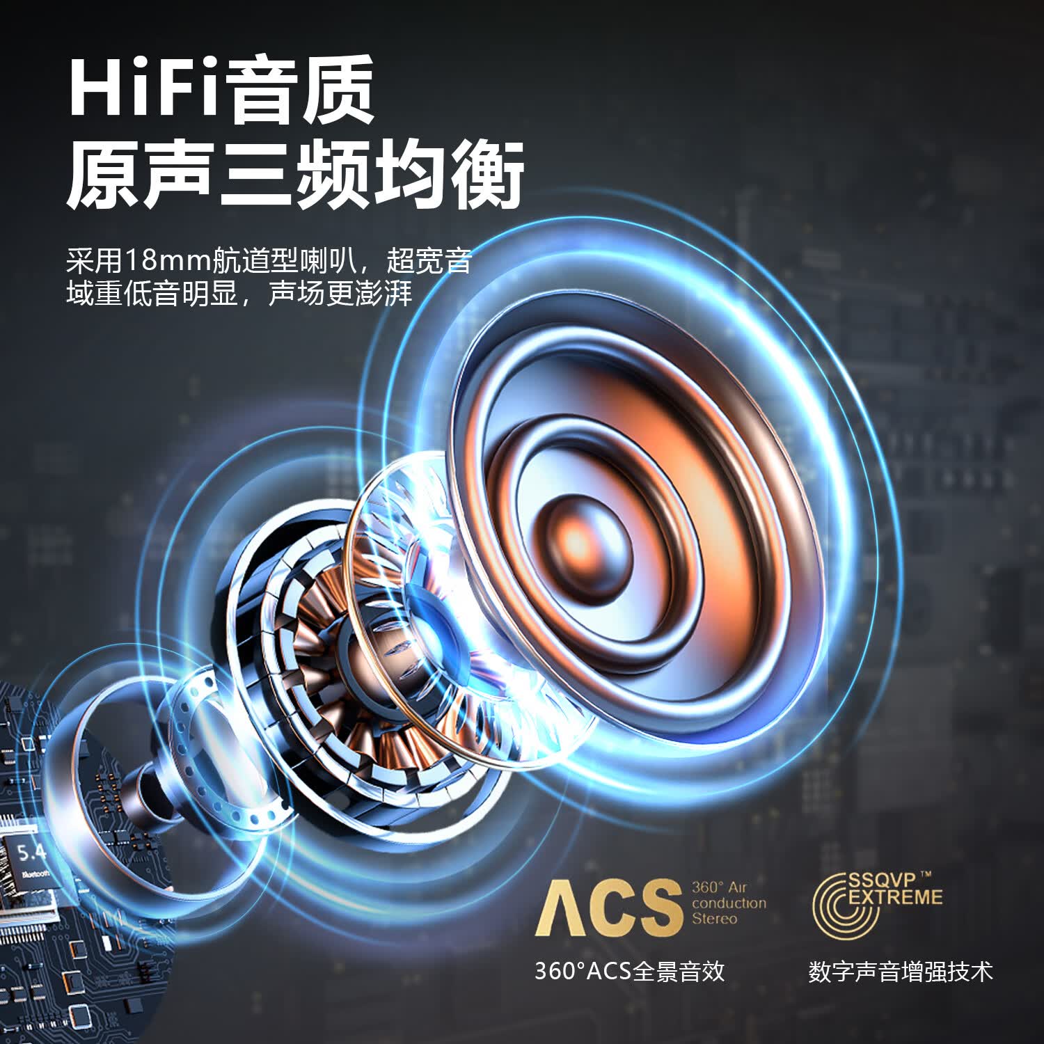 HAMANFER【空间全景音效】主动通话降噪挂耳式耳机 真无线蓝牙游戏运动耳机蓝牙 通用男女款开放式 星夜黑【开放不漏音 9D杜比音效】