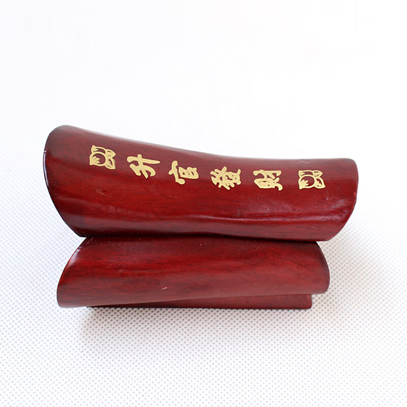 实木棺材摆件办公客厅玄关桌面摆件楠木雕刻升 有字款10cm