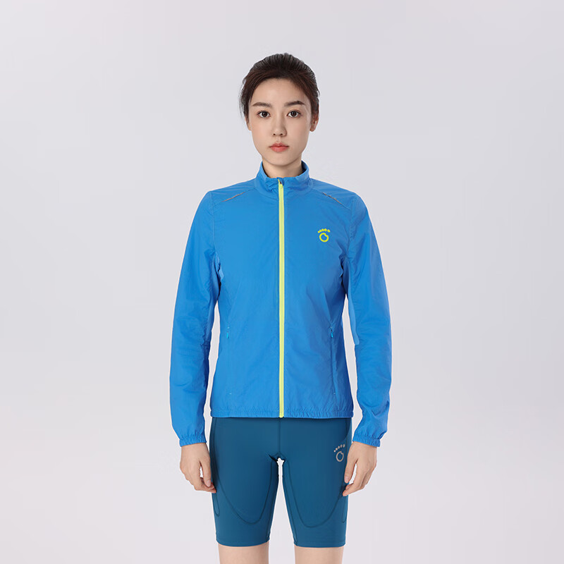 马孔多（macondo）运动夹克 外套男春秋马拉松跑步外套 训练防泼水空气胶囊科技 宁静蓝 女款 XS 女