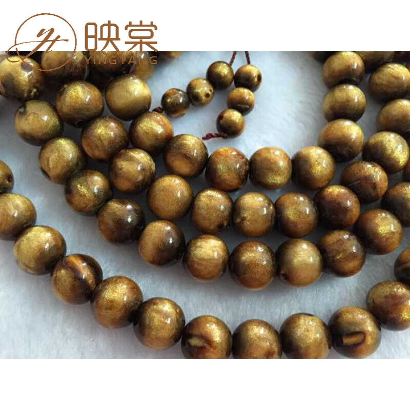 映棠 工艺饰品金海柳手链108颗 念珠金珊瑚 海柳手串手链 天然特色 0.