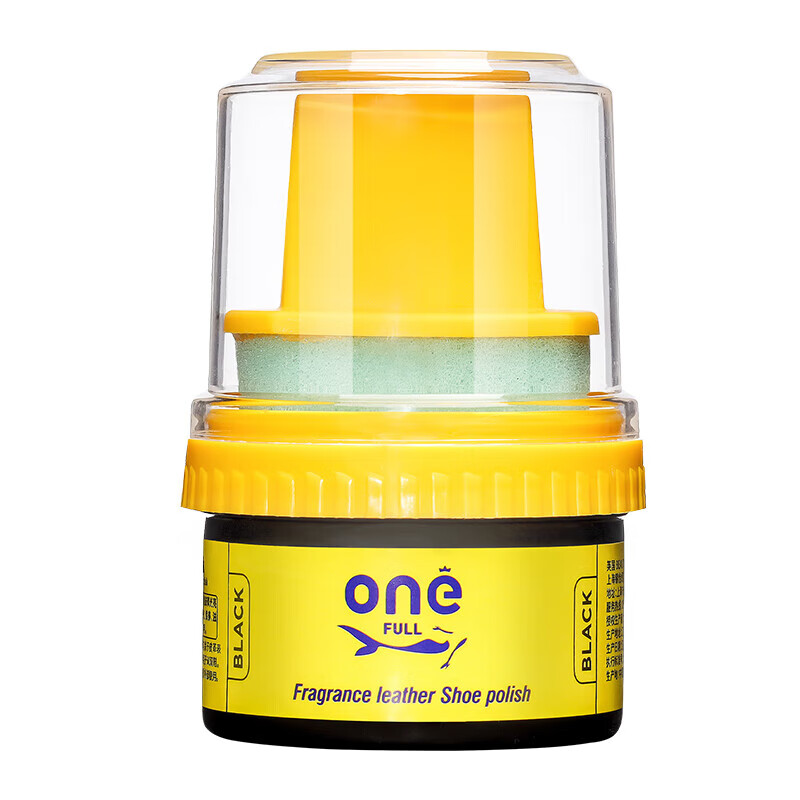 ONEFULL鞋油擦鞋神器黑色真皮保养油无色通用皮鞋皮革护理保养油 黑色 50ml 1瓶