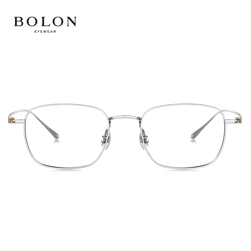 暴龙(BOLON)近视眼镜框 张艺兴同款不规则圆框眼镜架近视配镜 BT1616 精选 B90-银色 配视特耐1.60防蓝光膜镜片
