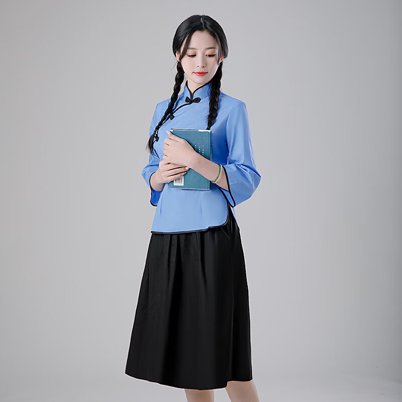 浣卿袖80年代衣服民国风学生装复古中国风女装五四青年学生服中山装男