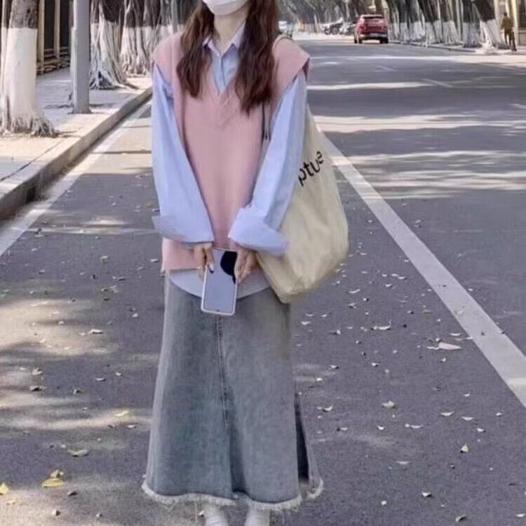 绮岑女生衣服学院风女装套装春季秋装搭配一整套奶系穿搭俏皮活泼减龄