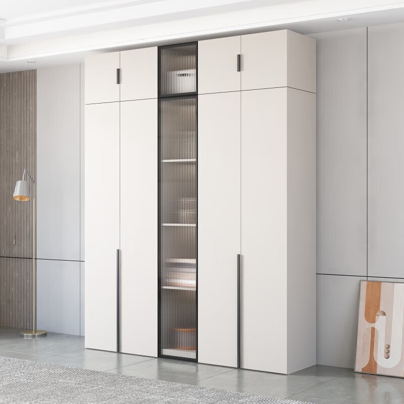 楚乡【现货闪发】衣柜实木可定制家用卧室平开门轻奢简约收纳大衣橱