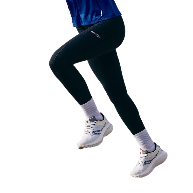 Saucony索康尼健身運(yùn)動(dòng)褲女瑜伽鯊魚褲收腹高腰春季新款褲子 正黑色BK01 M
