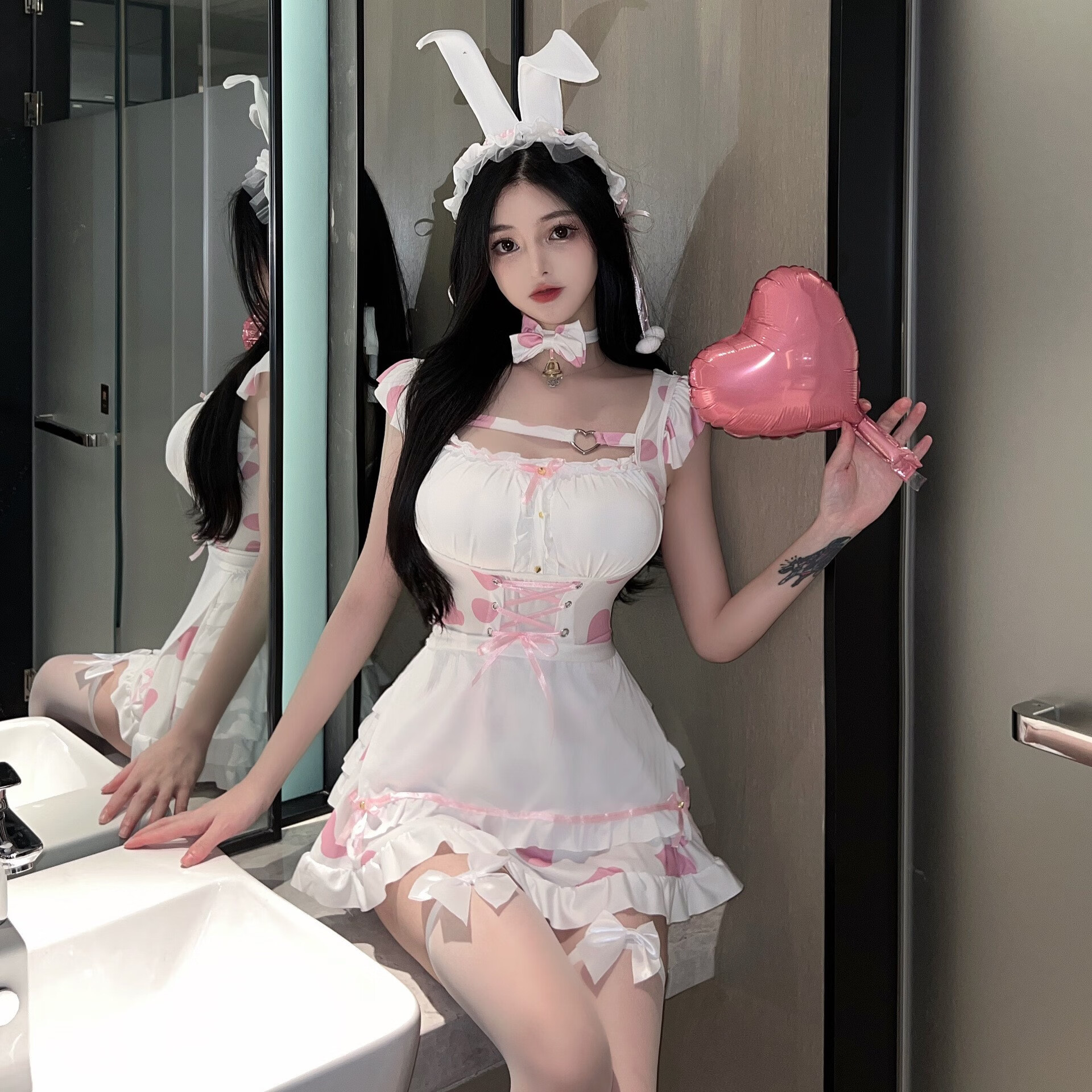 情趣内衣女级污度诱惑战袍情趣睡裙qqny性感粉色奶牛制服套装兔女郎