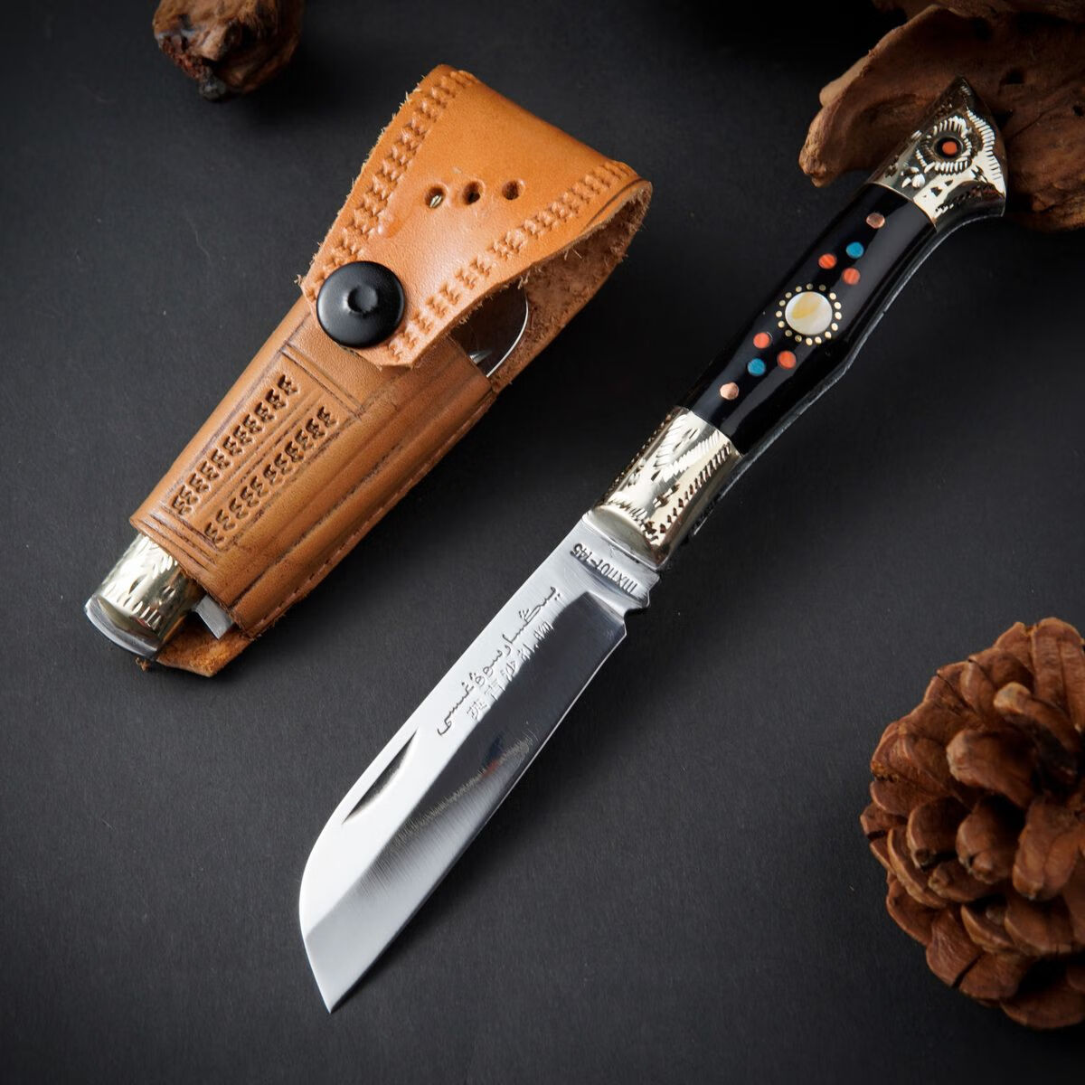 薇欧漫英吉沙小刀新疆 纯手工【阿杠】正宗新疆英吉沙小刀折叠真品 60