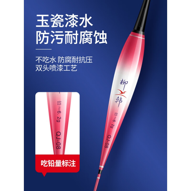 小凤仙翘嘴行程夜光漂日夜两用硬尾鲢鳙漂超长醒目流氓鱼漂大物专用 硬尾QJ-07(吃铅:5.1克 长:68.5 【咬钩变色款】