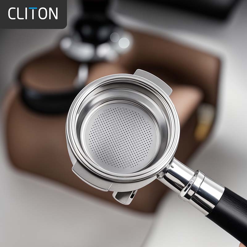 CLITON咖啡机粉碗不锈钢单双杯过滤碗通用意式咖啡机盲碗51mm双人份