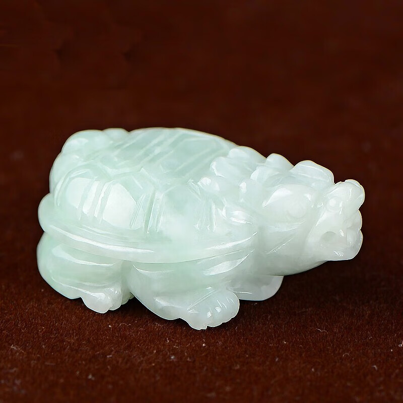 迎淇轩a货翡翠龙龟玉吊坠玉石龙头龟玉坠男女挂件