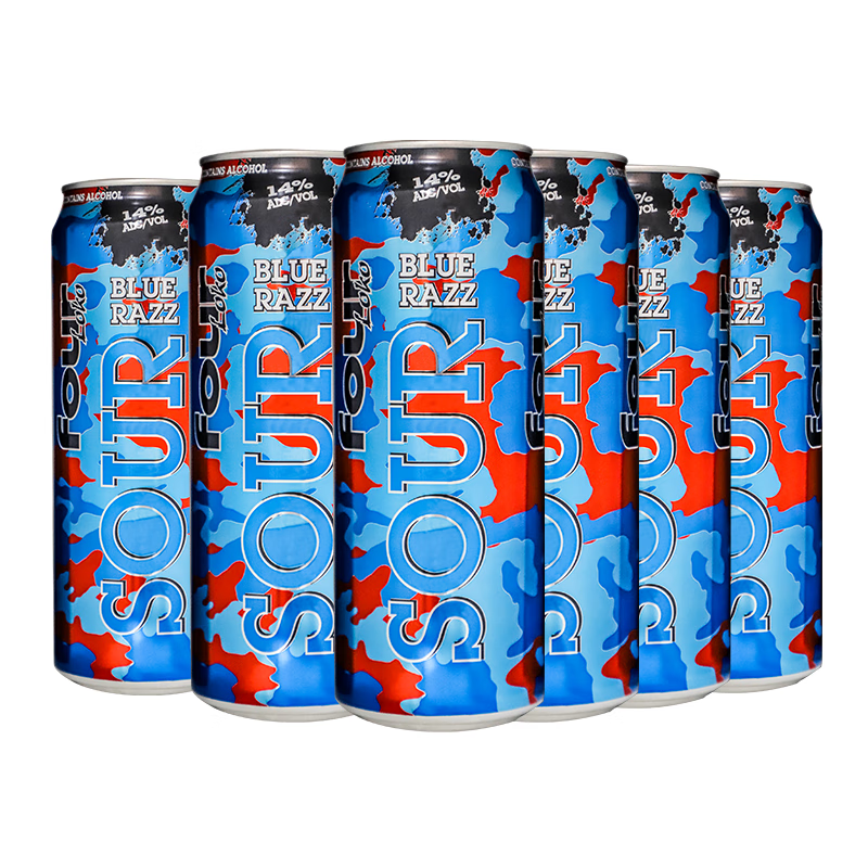 四洛克（four loko）美国进口斯洛克预调鸡尾酒高度烈性果味精酿啤酒695ml 蓝蛇鸡尾酒 6罐