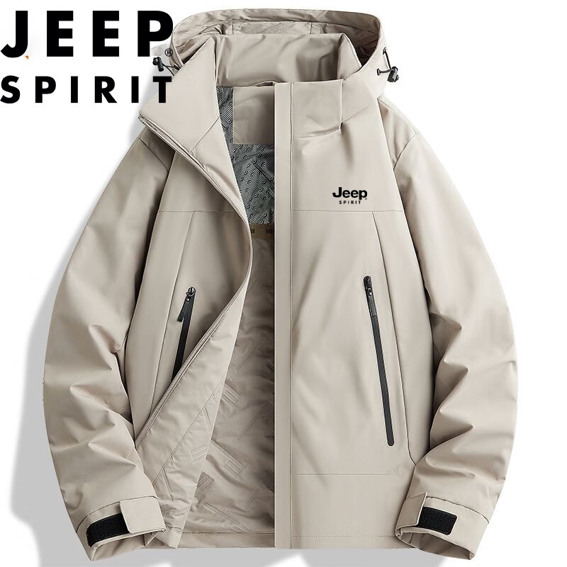 ���ڲ�����JEEP SPIRIT�����޷���ʿ�ﶬ�����˶����б�ů���ʷ����ް��� �׻�ɫ 2XL 