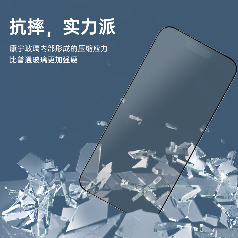 0度 适用苹果iPhone16ProMax钢化膜高清护眼防蓝光防射线手机膜康宁玻璃抗指纹贴膜 康宁AG防眩护眼版-八项防护 iPhone16ProMax-6.9英寸